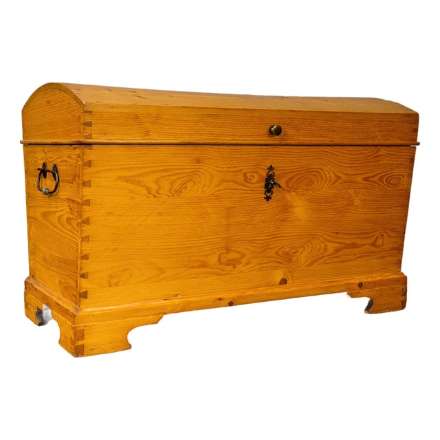 Biedermeier Round-Topped Chest, Mid-19th Century For Sale