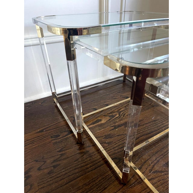 1970s 1970s Charles Hollis Jones Metric Line Nesting Tables For Sale - Image 5 of 9