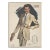 1967 Mid-Century French Men's Tailoring Fashion Lithograph, Matted For Sale