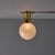 Mid-Century Modern 1970s Motoko Ishii Opaline Glass and Metal Ceiling or Wall Light for Staff Leuchten For Sale - Image 3 of 18