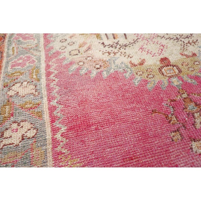 Rustic Galerie Shabab Collection Early 20th Century Turkish Oushak Rug For Sale - Image 3 of 6