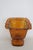 Glass Ftda 1981 Amber Golden Brown Pressed Glass Embossed Pedestal Candy Dish 5088b For Sale - Image 7 of 18