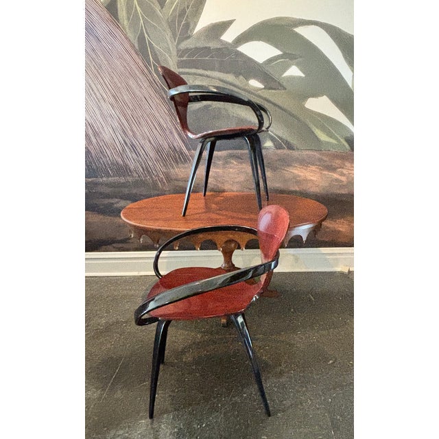 Mid-Century Modern 1960s Pair of Cherner Style Pretzel Armchairs For Sale - Image 3 of 5