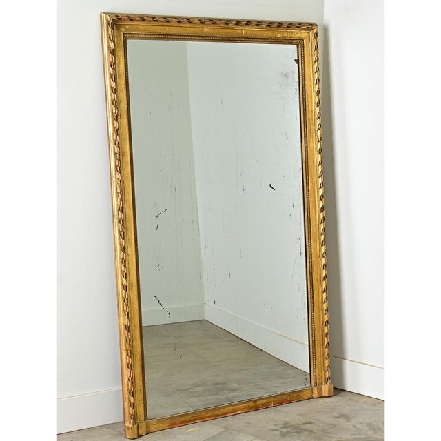 French 19th Century Louis XVI Gilt Mantel Mirror For Sale In Baton Rouge - Image 6 of 12