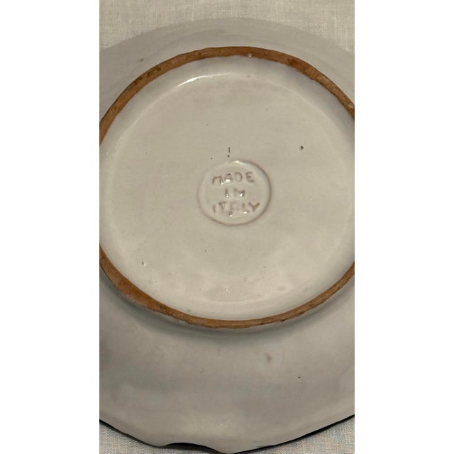 Black Stunning Vintage Mid-Century Italian Tiger Face Pottery Ashtray Catchall - Collectible Ceramic Dish For Sale - Image 8 of 11