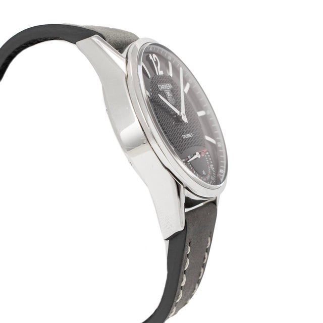 Modern Tag Heuer Carrera 43mm wv3010.eb0025 Black Dial Steel Manual Wind Watch For Sale - Image 3 of 10