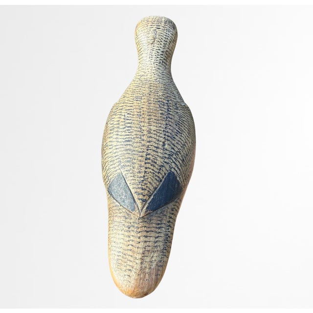 Wood Signed Mark S. McNair Black-Bellied Plover Shorebird Carving For Sale - Image 7 of 9