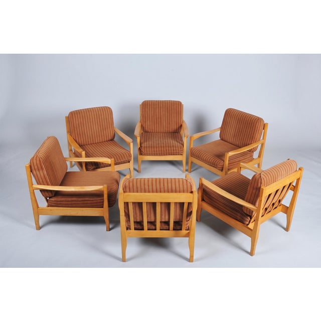 Mid-Century Armchairs from Jitona Soběslav, Czech, 1960s, Set of 6 For Sale - Image 16 of 16