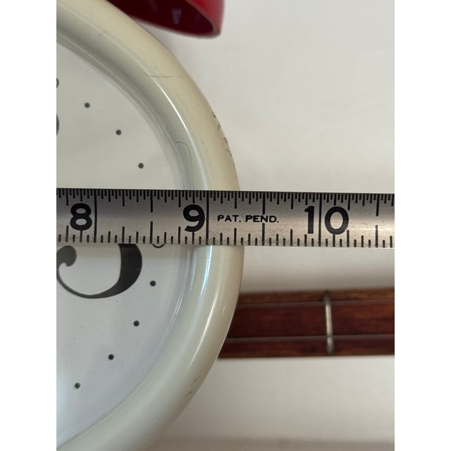 Art Deco Vintage Rare Bradley Oval Mickey Mouse Alarm Clock Made in West Germany For Sale - Image 3 of 8