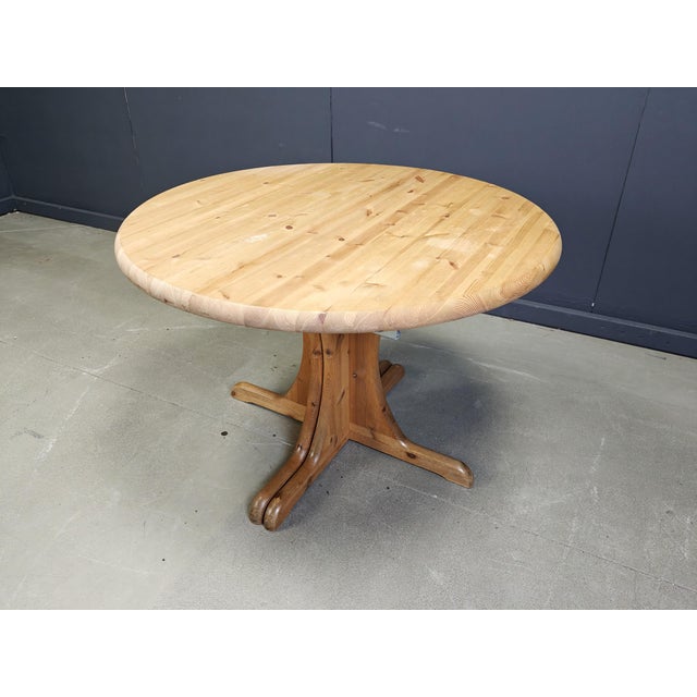 Wood Extendable Pine Dining Table, 1970s For Sale - Image 7 of 10
