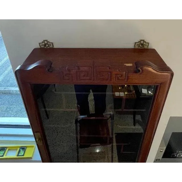 Hanging Display Cabinet Chinese Carved Rosewood For Sale - Image 12 of 13
