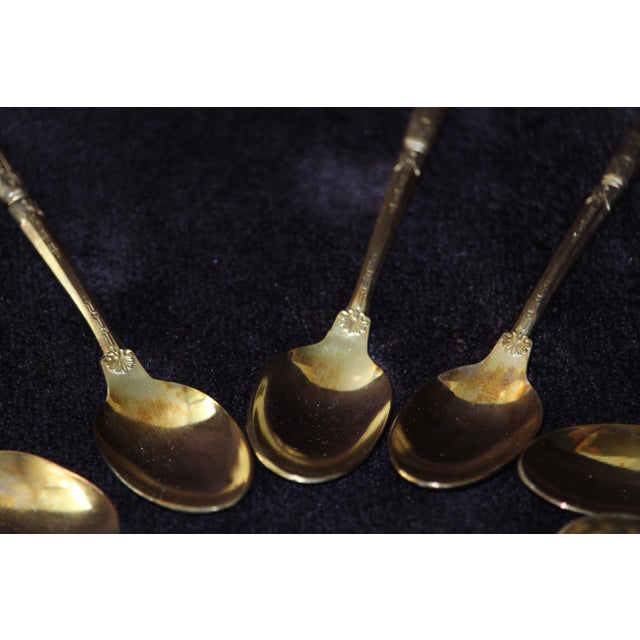 Gold-Plated Coffee Spoons, France, Set of 11 For Sale - Image 15 of 18