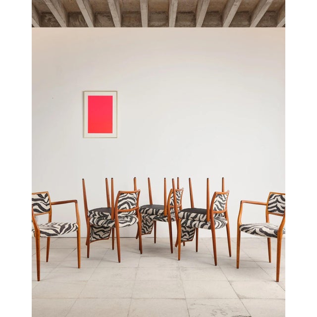 Teak Model 80 Dining Chairs and Model 65 Armchairs by Niels O. Møller for j.l. Møllers, Denmark, 1960s, Set of 8 For Sale - Image 4 of 18