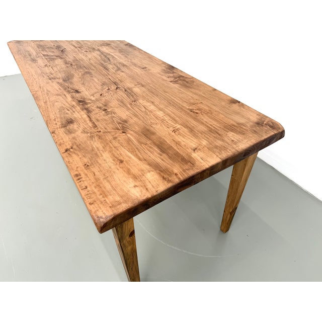 Vintage Poplar Farmhouse Table, 1970s For Sale - Image 17 of 18