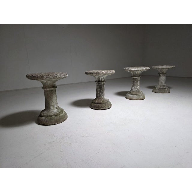 French Cast Concrete Stool or Side Tables, 1970s, Set of 4 For Sale - Image 9 of 9