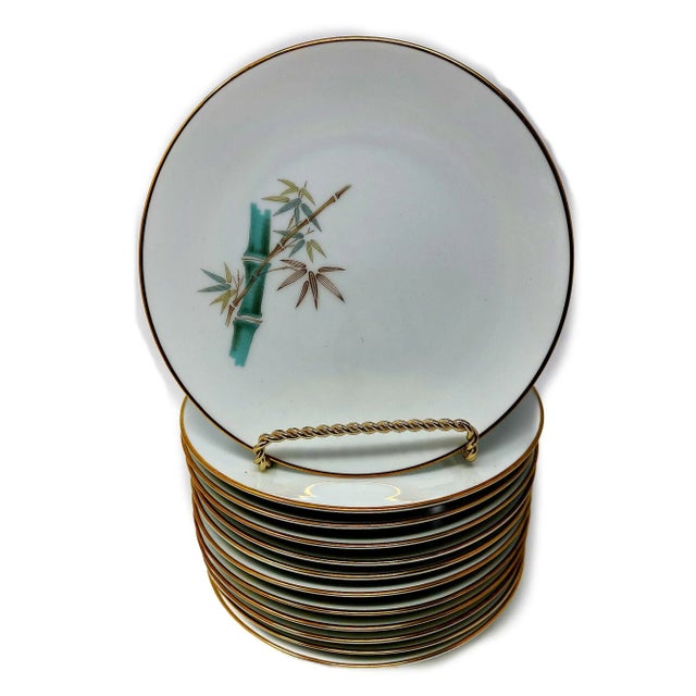 Ceramic Set of 12 Bread & Butter Plates Noritake China Oriental 6341 Made in Japan 1960s Vintage Tableware For Sale - Image 7 of 7