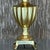 Brass Vintage Regency Petite Brass Pineapple Lamp For Sale - Image 8 of 14