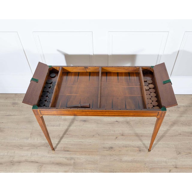 Late 18th-Century Tric Trac Games Table in Varnished Marquetry For Sale - Image 9 of 13