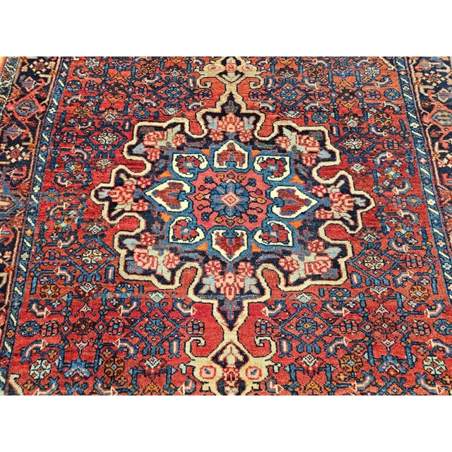 Antique Persian Bidjar Area Rug, Wool Pile, Floral Medallion, Early 1900s For Sale - Image 11 of 12