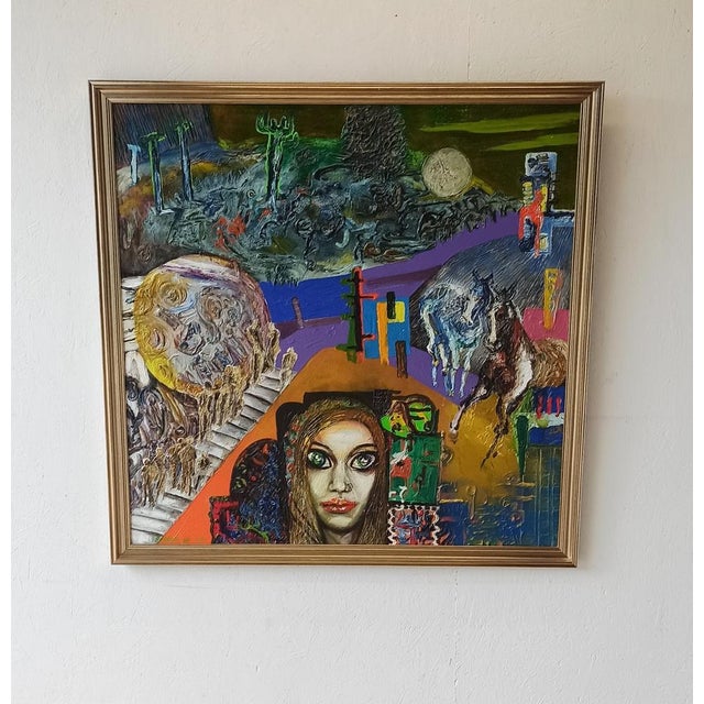 Barbara Urszula Piwarska, Composition, Oil on Canvas, 1970s For Sale - Image 17 of 17