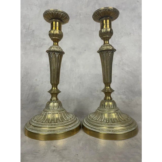 Antique Ormolu Candlesticks, Set of 2 For Sale - Image 9 of 16