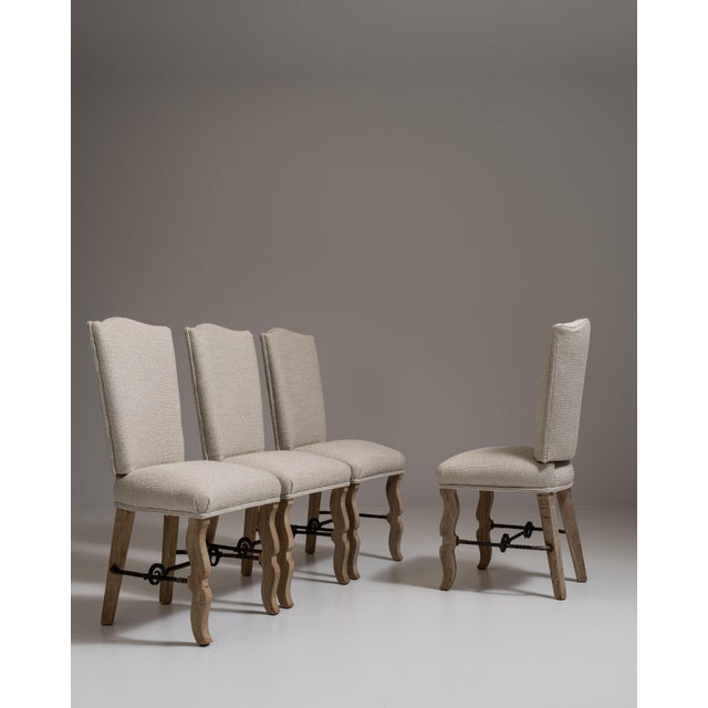 Beige Set of Four 1950s Beige French Provençal Dining Chairs For Sale - Image 8 of 15
