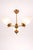 Metal Mid-Century Swedish Brass and Copper Chandelier with Opaline Glass, 1950s For Sale - Image 7 of 9