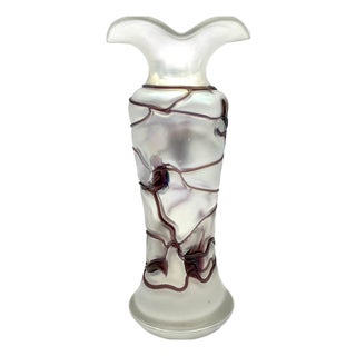 Art Deco Iridescent Vase by Freiherr Von Poschinger, Germany, 1920s For Sale