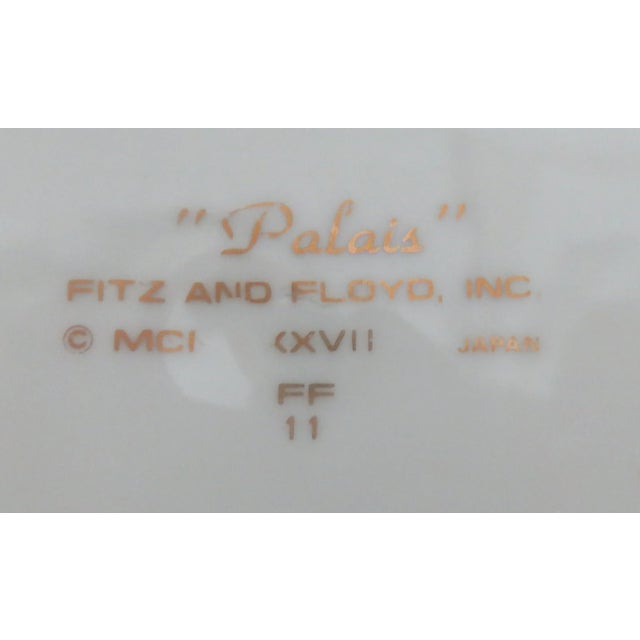 1977 Fitz & Floyd Palais Buff With Gold Border Octagonal Serving Bowl For Sale - Image 4 of 6