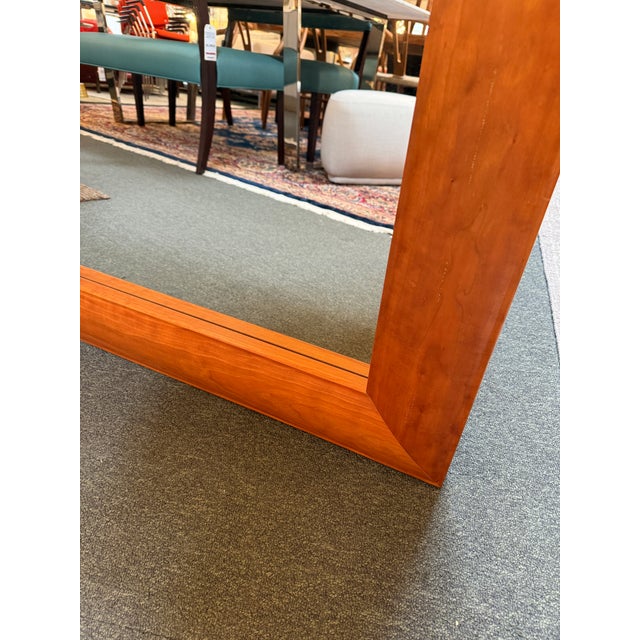 Wood Contemporary Cherry Wood Wall Mirror For Sale - Image 7 of 12