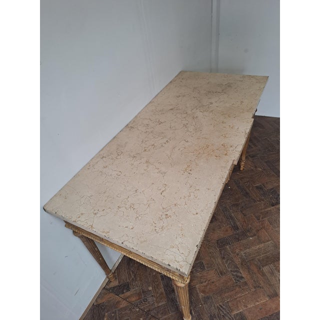 Louis XVI Style Gilt Console Table, 1890 For Sale - Image 4 of 8