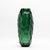 Modern Hand Blown Murano Tall Faceted Vase in Emerald Green For Sale - Image 3 of 5