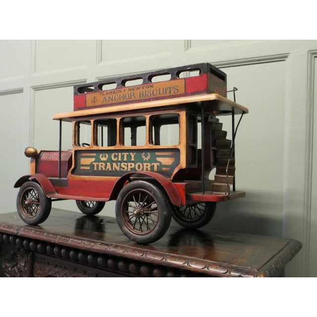Vintage Model Double Decker Bus, 1970 For Sale - Image 6 of 9