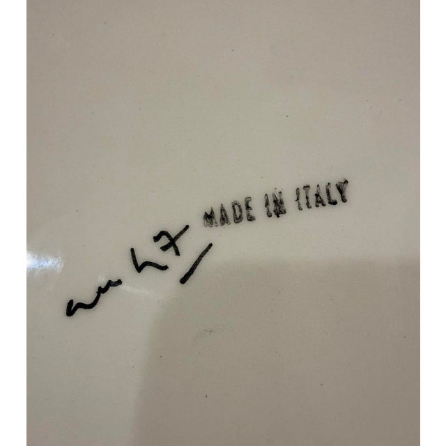 Royal Blue Vintage Italian Ceramic Fish Shaped Serving Plater & Bowls - Set of 3 For Sale - Image 8 of 8