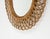 Brown Mid-Century Modern Rattan and Bamboo Oval Wall Mirror by Franco Albini, Italy, 1960s For Sale - Image 8 of 12