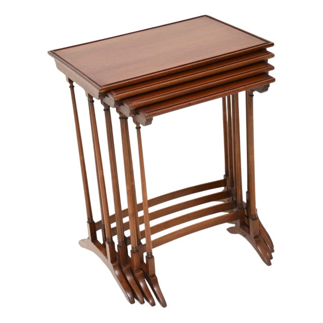 Antique Georgian Style Nesting Tables, 1900, Set of 4 For Sale