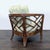 Rattan Lounge Chair With Floral Green Cushions For Sale - Image 4 of 10