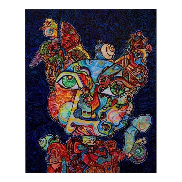 Alexander Arshansky Cubist Painting "Snail Serenity" For Sale