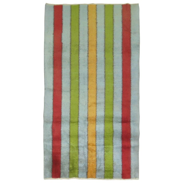 Early 21st Century Mid 20th Century Turkish Deco Rug - 3'9" x 6'10" For Sale - Image 5 of 18