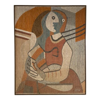 Mid-Century Modern Hand-Loomed Tapestry After Picasso For Sale