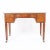 Impressive French writing desk having a dramatic mixed wood top crafted with a burled walnut center crossbanded in zebra...