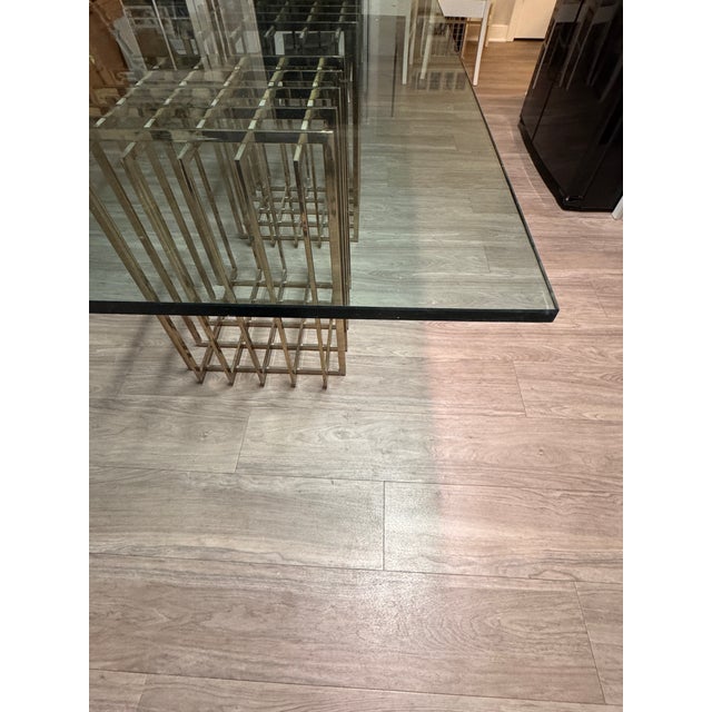 Pierre Cardin Post Modern Glass Dining Table For Sale - Image 4 of 6