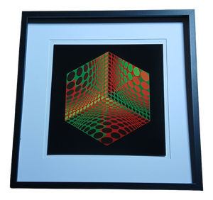 Victor Vasarely, Op Art Composition, Éditions du Griffon, 1975, Print, Framed