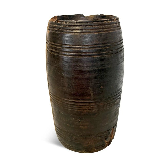 Wooden Vintage India Water Pot For Sale - Image 4 of 5