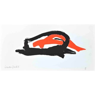 Simone Gentile, Abstract Composition, Original Lithograph, 1980s For Sale