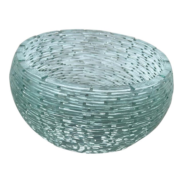 Gundi Stacked Glass Shard Planter Sculpture Bowl For Sale