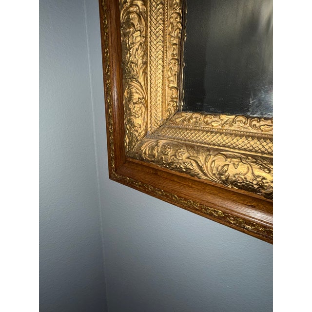Vintage Rococo Revival Ornate Gold Gilt Wood Wall Mirror - Carved Foliage & Acanthus, Warm Patina For Sale - Image 4 of 10