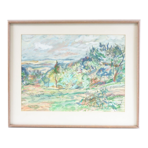 Brush of Light, Breath of Trees - Abstract Landscape Original Mixed Media Painting Signed
