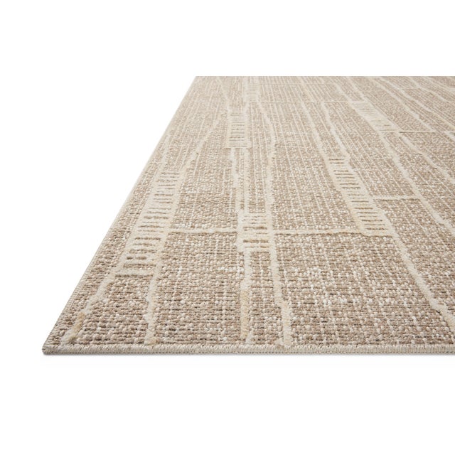 Contemporary Amber Lewis x Loloi Bexley Rug in Mushroom / Natural 6'-6" x 9'-3" Area Rug For Sale - Image 3 of 6