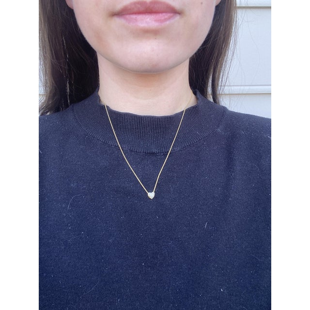 Early 21st Century Roberto Coin Diamond and Ruby Heart Necklace, 18k Yellow Gold, Length 18 Inches For Sale - Image 5 of 5